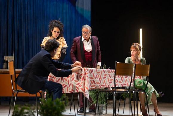 da sinistra Fabrizio Costella (di spalle), Giordana Faggiano, Valerio Binasco, Giuliana De Sio