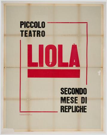 Manifesto del secondo mese di repliche, misure 134x107 cm intelato