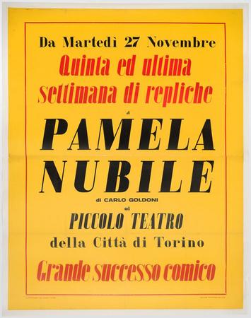 Manifesto quinta ed ultima settimana di repliche, misure 133x105 cm - intelato