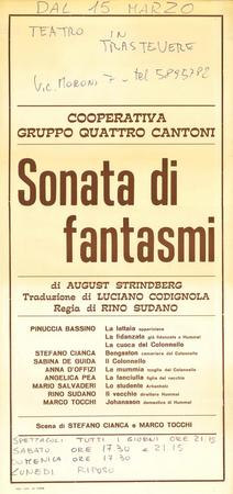 Sonata di fantasmi, Locandina (Roma)