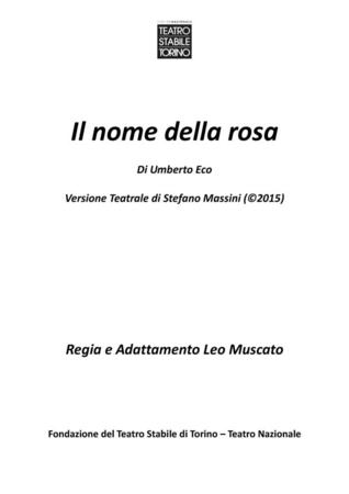 Copertina Copione prima versione