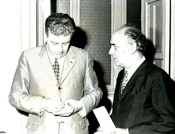 Giovanni Porcellana (sindaco di Torino) e Giuseppe Erba (sovrintendente del Teatro Regio)